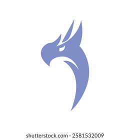 Logo vector graphic illustration of design abstract tribal dragon snake  on a isolated background