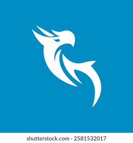Logo vector graphic illustration of design abstract tribal dragon snake  on a isolated background