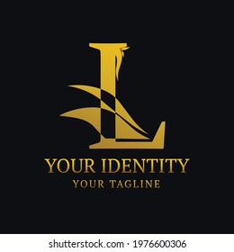 Logo vector graphic of L initials in luxury style