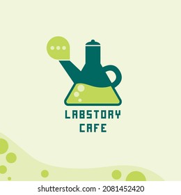 Logo vector graphic laboratoty style in cafe, perfect for perfect for merchandise and stationary