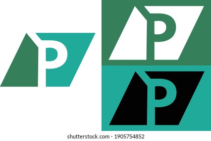 Gráfico vectorial del logotipo del tipo de letra P, perfecto para la compañía de logotipos o el icono si se utiliza la letra P