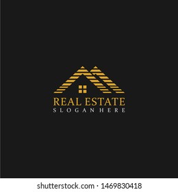 logo vector graphic real estate letter m