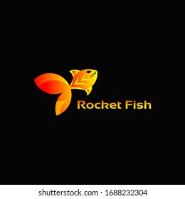 Logo vector graphic of rocket fish. The best for personal and company brand