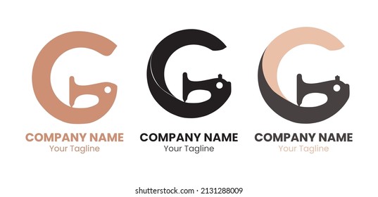 Gráfico vectorial de logotipo con ilustración de máquina de coser, perfecto para negocios de costura o textiles, empresa, etc.