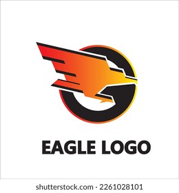 Gráfico vectorial de logotipo de un águila voladora