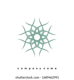logo vector green lines abstract luxury ornament motif