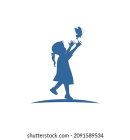 Logo vector for happy kid