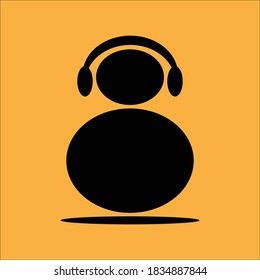 logo or vector of the headphone object