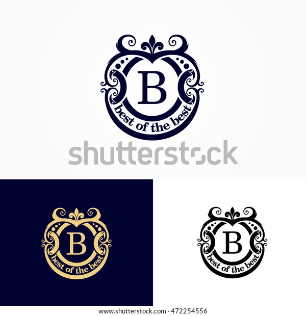 Logo Vector Heraldry Shield B Best Stock Vector (Royalty Free) 472254556