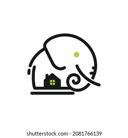 Vector de logotipos para elefantes domésticos