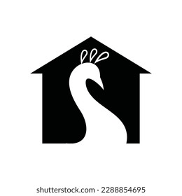 Vector de logotipo para el pavo real