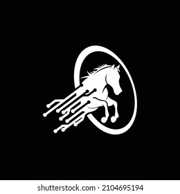 Logo vector for horse digital
