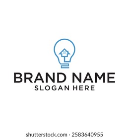 Logo Vector House and Bulb Symbol