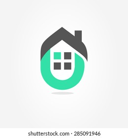 Logo. Vector. House. Home logotype. Real estate business. 
