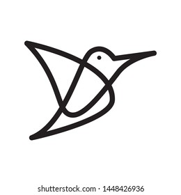 logo vector hummingbird line art