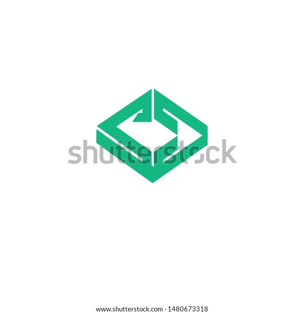 Logo Vector Huruf S M Simple Stock Vector Royalty Free 1480673318