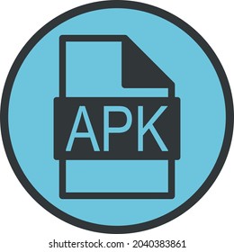 logo vector icon apk color blue