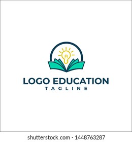 logo vector icon book for education company