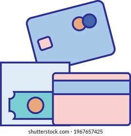 tarjeta de crédito de icono de logotipo y vectores