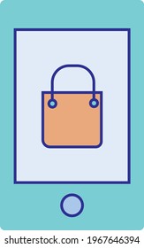 logo and vector icon mobile shopping
