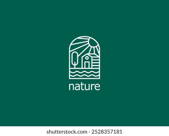 logo and vector icon with outline combination looks more aesthetic. This image is related to the beauty of nature.