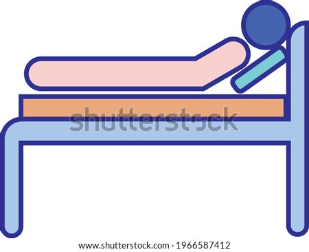 logo and vector icon patient bed