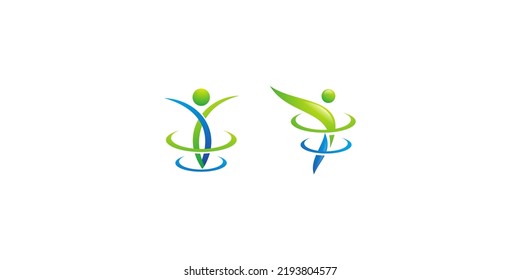 
logo vector icon people dancing company logo