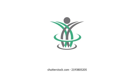 
logotipo icono vectorial personas baile marca