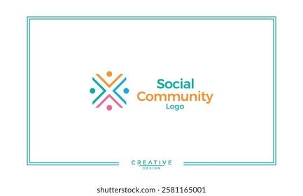 Logo vector icon representing diversity, communication, conference, people connection with chat bubbles to symbolize discussion and conversation