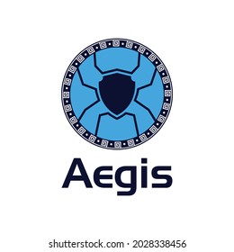 Logo Vector icon shield aegis