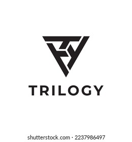 Ilustración vectorial con logotipo de la trilogía T de la letra abstracta. elegante, moderno, afilado y fácil de aplicar en cualquier marketing de medios
