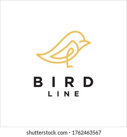 logo vector illustration of birds using line art	
