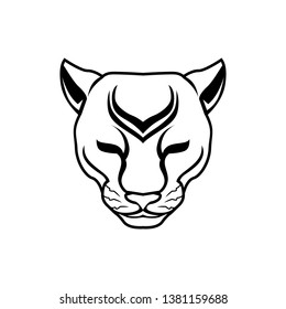 Logo Vector Illustration of Black And White Panther gaming design for game, team, military company and other