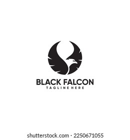 logo vector illustration of a circle falcon. elegant, modern, luxurious, simple and easy to apply
