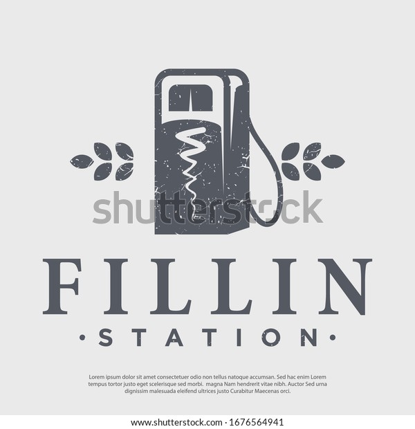 logo\
vector illustration of a classic refueling\
place