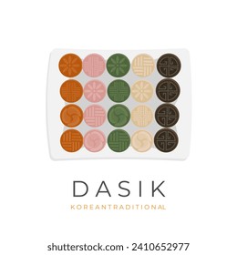 Logo Vector illustration of  Dasik Traditional Korean food