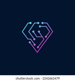 Logo vector illustration of diamond logo