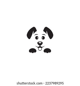 Logo vector illustration of a dog's head cartoon. cute, attractive, elegant and easy to apply anywhere
