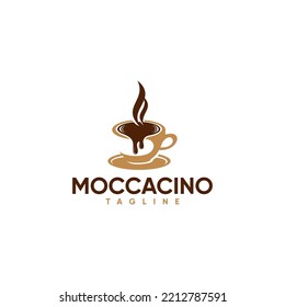Logo vector illustration of dripping coffee. elegant, modern, attractive, simple and very suitable for coffee shop, cafe and coffee making businesses
