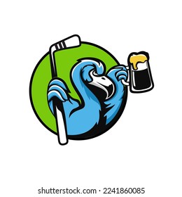 Ilustración vectorial del logotipo del flamingo