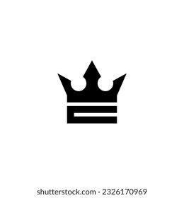 Logo vector illustration letter E of a king's crown. elegant, luxurious and represents majesty, power, luxury and prestige
