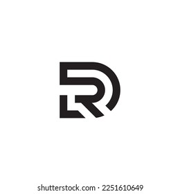 Logo, Vektorgrafik der Buchstaben R und D Monogramm. elegant, kühl, einfach, modern und futuristisch, relevant für Immobilienunternehmen, Finanzen, Anwaltskanzleien und andere Unternehmen
