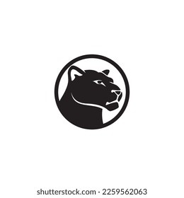 Logo vector illustration of a lioness head. elegant, modern, strong and bold
