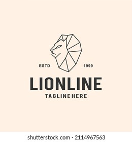 
Logo vector illustration of a lion's head line art. Logo illustration