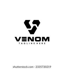 logo vector illustration modern geometric letter V. powerful, futuristic, clean and sophisticated, represents the future, hi-tech, progress, modernization and powerful
