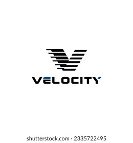 ilustración vectorial de logotipo letra geométrica moderna abstracta V. potente, futurista, limpio y sofisticado, representa el futuro, la alta tecnología, el progreso, la modernización y el poder
