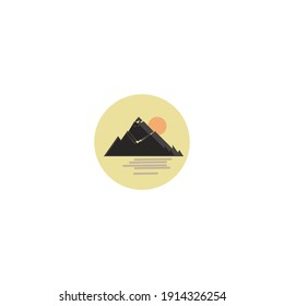 logo vector illustration mountain hill