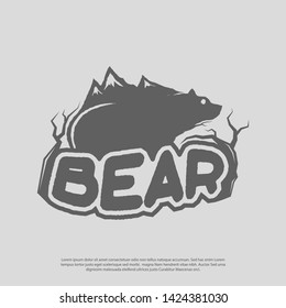 logo vector illustration of outdoor bear