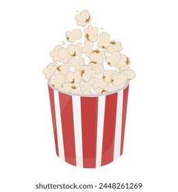 Logo Vector illustration of pop corn in a paper bucket