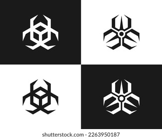 logo vector illustration of radioactive warning icon